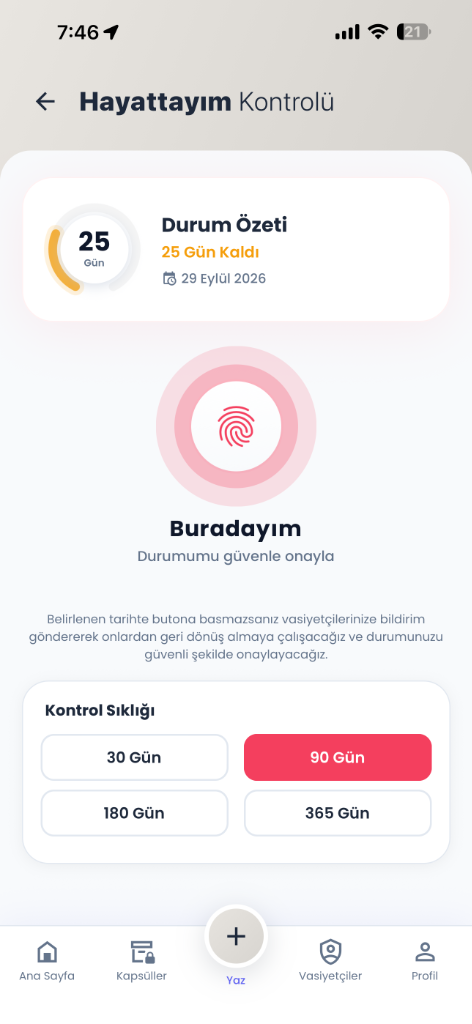 Hayattayım Kontrolü